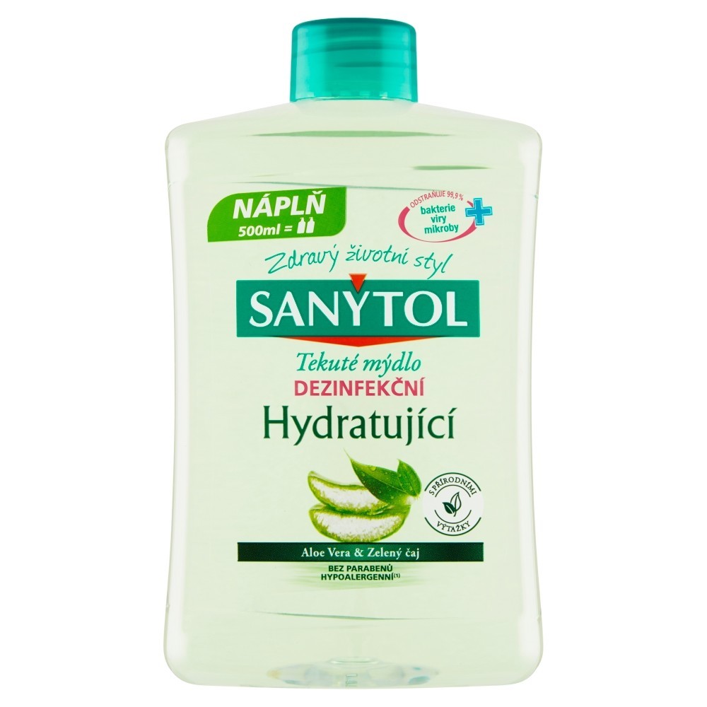 Mýdlo tekuté dezinfekční hydratující SANYTOL 500ml